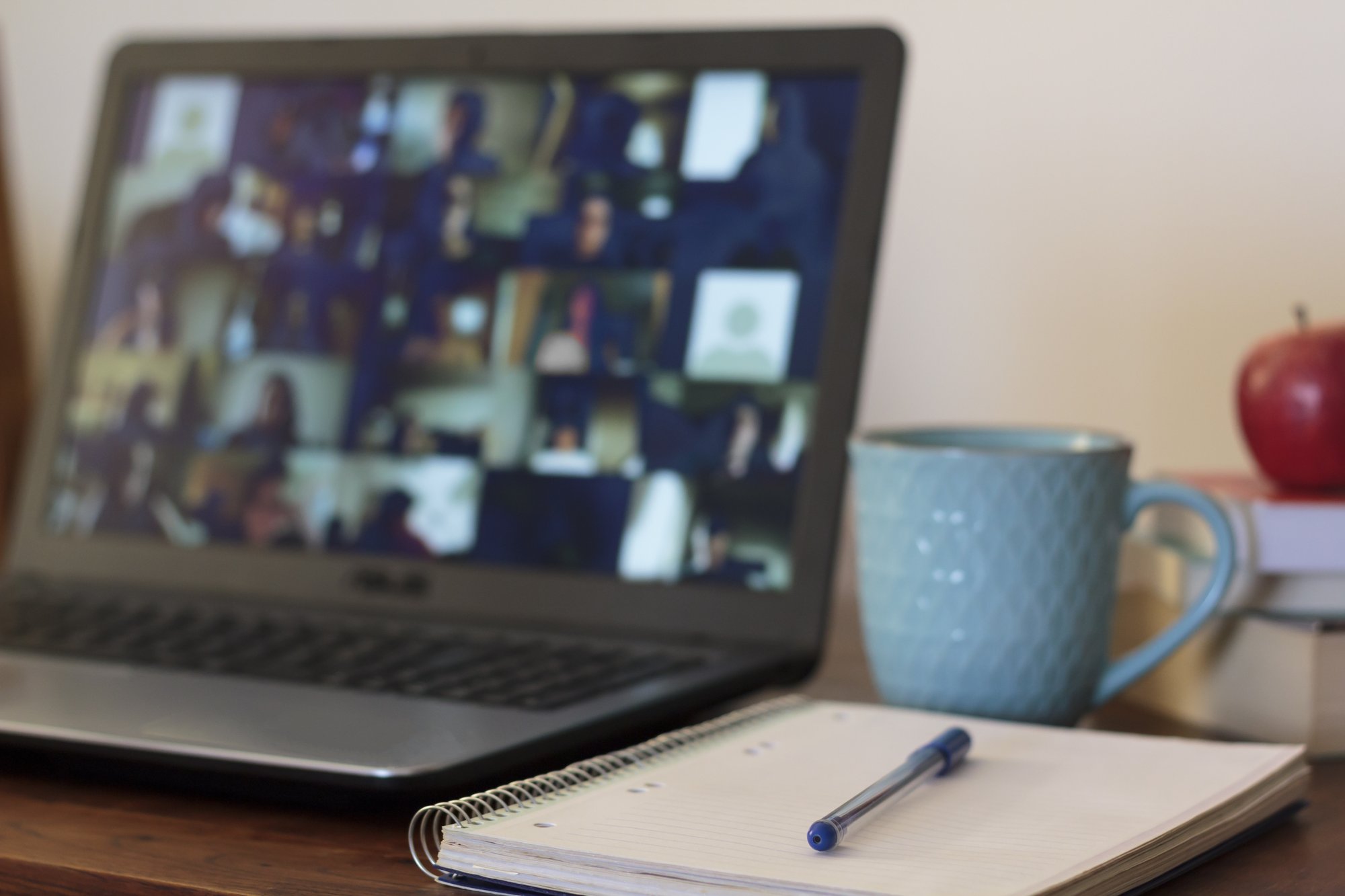 Zoom boxes on laptop